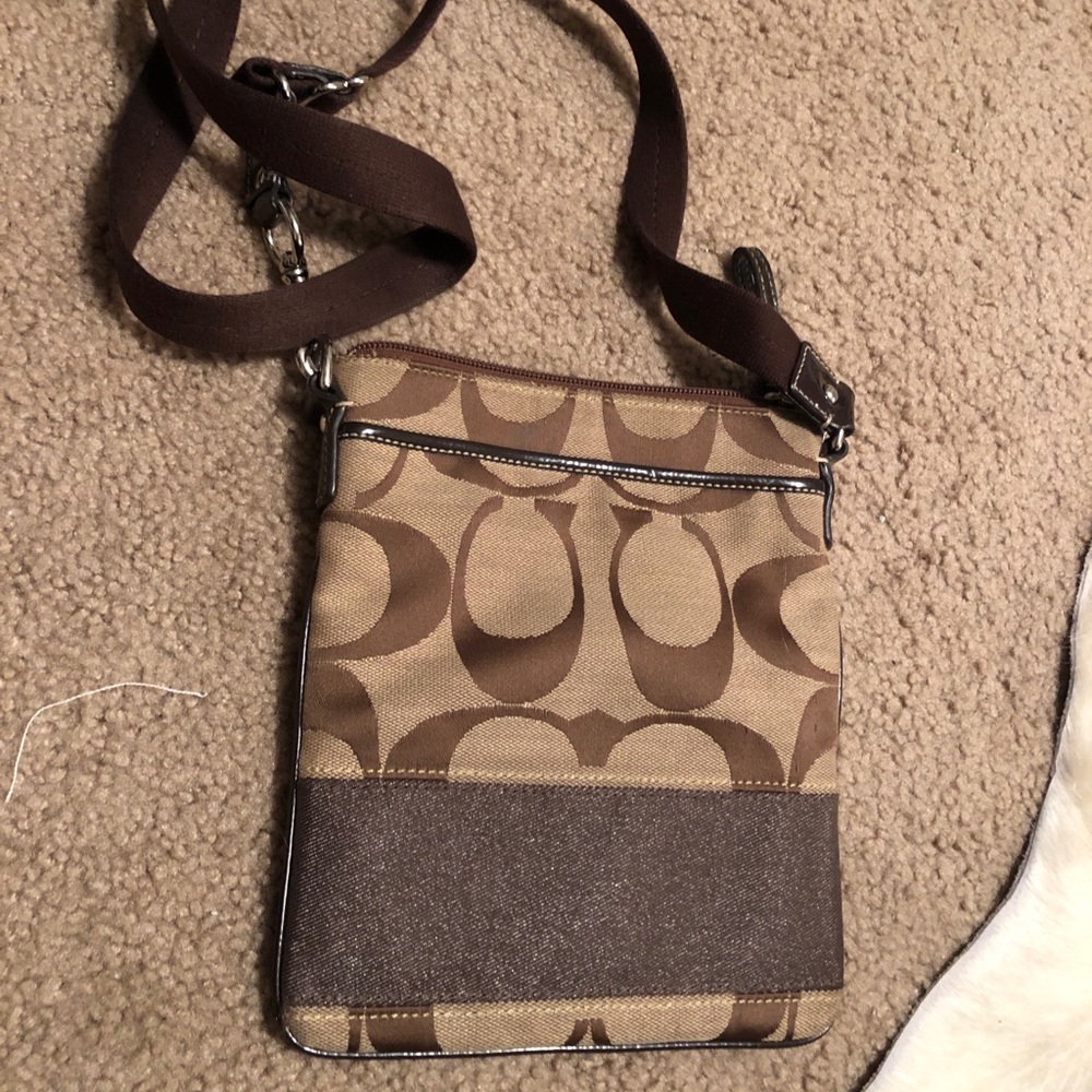 Real Coach Brown Crossbody bag.